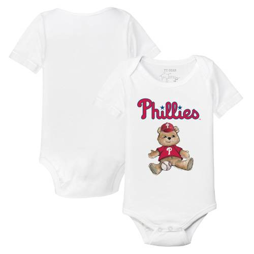 Infant Philadelphia Phillies Tiny Turnip White Teddy Boy Bodysuit