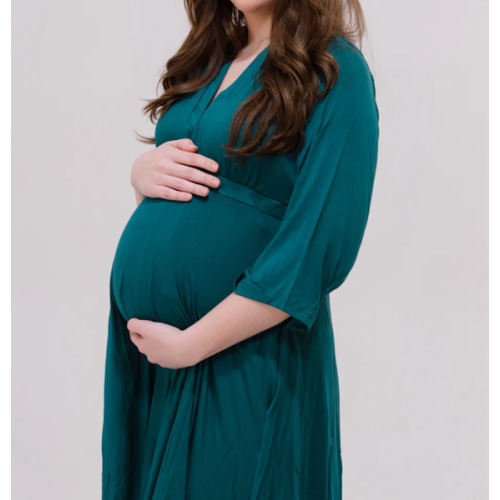 Amelia Labor & Postpartum Gown in Deep Teal – Lila