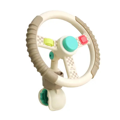 Bitzy Driver™ Itzy Ritzy Steering Wheel Toy for Strollers & Wagons - Bitzy Driver Sensory Toy Includes Spinning Wheel, 3 Fidget Features, and Adjustable Clip for Strollers, Wagons & Shopping Carts