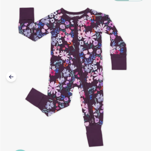 0-3 Violet Meadow Zippy | Little Sleepies
