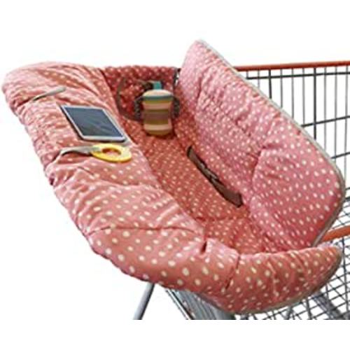 Suessie Shopping Cart Cover and High Chair Cover, Pink Dots