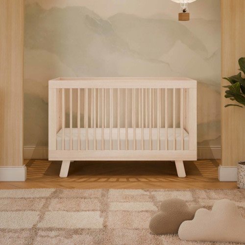 Hudson 3-in-1 Convertible Crib with Toddler Bed Conversion Kit - Washed Natural