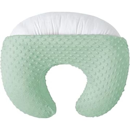 Nursing Pillow and Positioner for Breastfeeding, Ultra Soft Baby Breastfeeding Pillows for More Support for Mom and Baby, with Premium Removable Cover (Celadon)