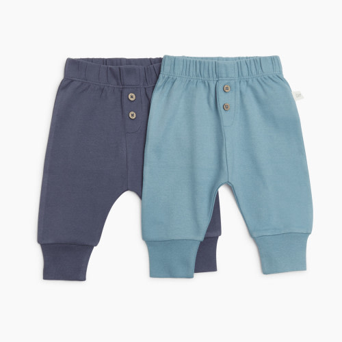 Tiny Kind 2 Pack Pants - Blue Pack, 0-3 M