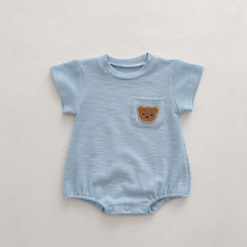 Teddy Bear Pocket bodysuit Romper – August + Willow