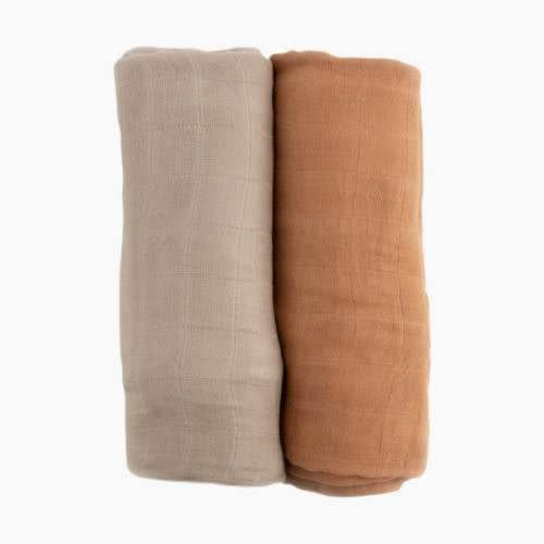 Little Unicorn Deluxe Muslin Swaddle Blanket 2 Pack - Caramel, 2
