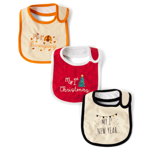 Baby First Holiday Bib 3-Pack - Multi