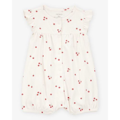 Baby Tomato Print Snap-Up Cotton Romper - Carter's | Carter's
