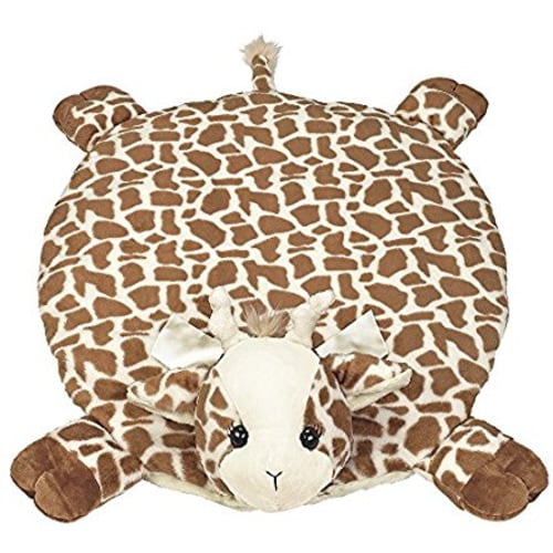 Bearington Baby Patches Belly Blanket, Giraffe Plush Stuffed Animal Tummy Time Play Mat