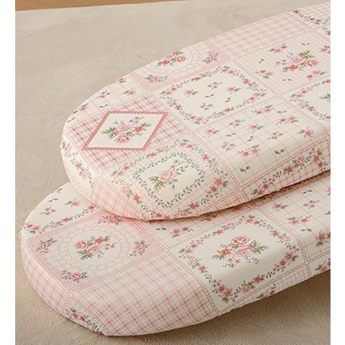 SDY Floral Baby Bassinet Sheets Set 2 Pack,Soft Bassinet Fitted Sheets for Boys Girls,Universal Fit for Bassinets Baby Cradle Moses Basket Oval Rectangle Mattress Set 32 * 16 * 4 inches (Pink Floral)