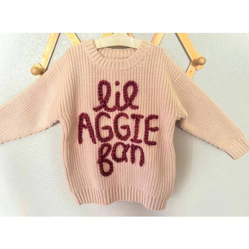 Texas A&M Baby Sweater, College Football Gear, Texas College Football, Aggie Fan, Custom Texas Sweater, Texas Aggies Sweater, Aggies Clothes