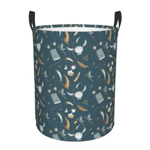 Movie Harry Potter Large Laundry Hamper Basket Durable Oxford Fabric Waterproof Portable With Handle For Family/Kids/Bathroom/Bedroom/Dorm Dirty Storage-Style 8-Small
