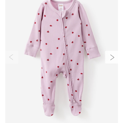 Organic Pointelle Zip All In One Romper