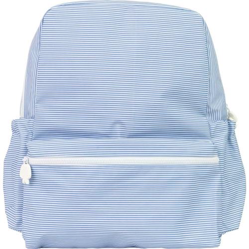 The Backpack in Navy Mini Stripe (Sz S)