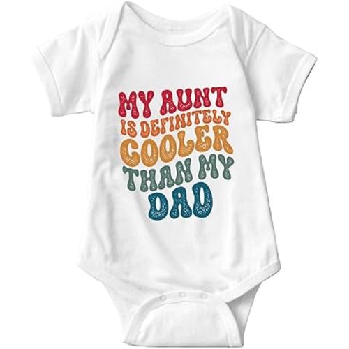 listery Aunt Cool Than Dad Baby Boy Clothes onesise Unisex Funny Baby Girl Baby Bodysuit 0-12 months