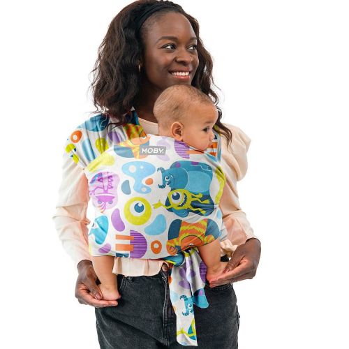 MOBY Wrap Featherknit Baby Wrap Carrier in Disney/Pixar's Monster Mash- up