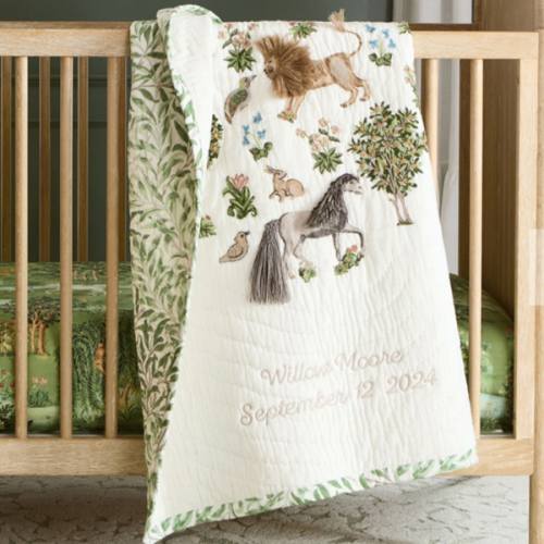 Morris & Co. Owl & Willow Baby Quilt | Pottery Barn Kids