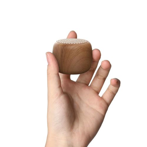 Babelio White Noise Sound Machine for Adults Kids Baby, Mini, 15 Non-looping Sounds, Timer, Memory Function, Easy to Pocket and Travel Wood Grain