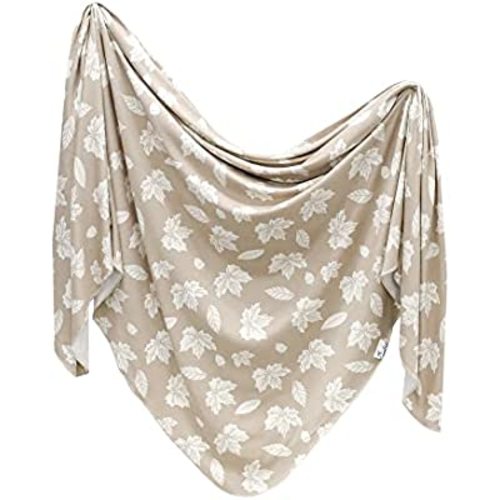 Copper Pearl Large Premium Knit Baby Swaddle Receiving Blanket Oak