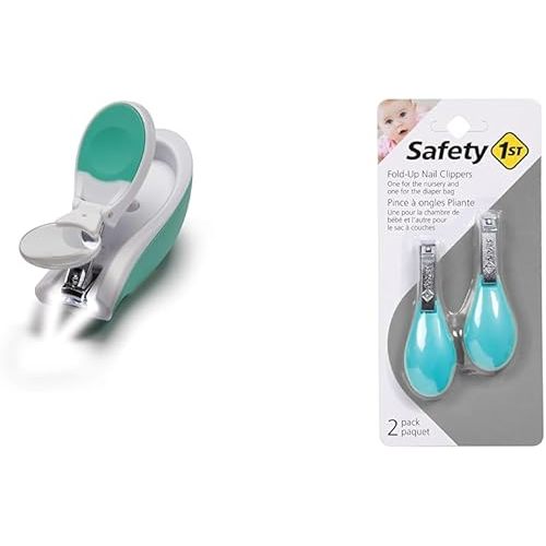 Safety 1st Light Zoom Nail Clippers, One Size & Fold-Up Nail Clipper, 2-Count - Colors May Vary