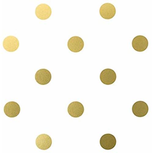 BERRYZILLA 3 inch Gold DOTS (48 Decals) Metallic Gold Circle Decal Vinyl Removable Round Polka Dot Sticker Wall Art Baby Nursery Kids Room