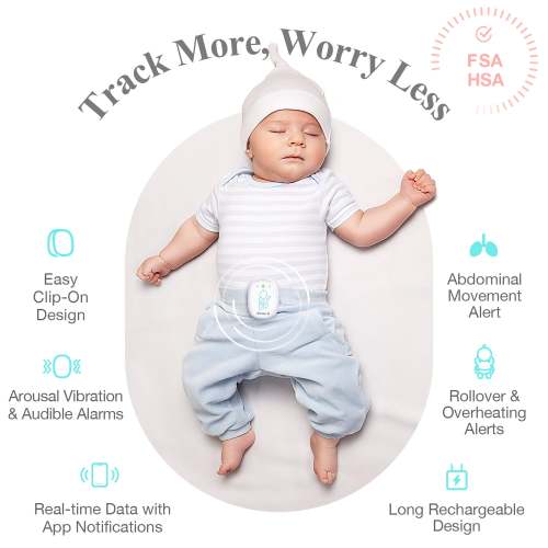 Baby Monitor Pro: Tracks Abdominal Movement, Rollover, Temperature – Sense-U