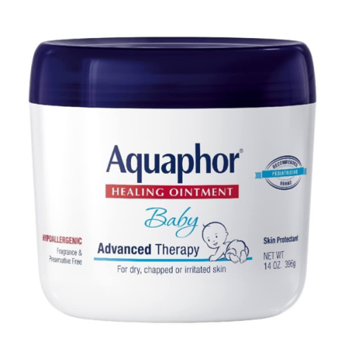 Aquaphor Baby Healing Ointment Advanced Therapy Skin Protectant for Chapped or Dry Skin, Drool Rash and Diaper Rash Ointment, 14 Oz Jar