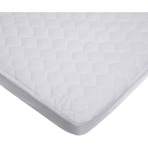American Baby Company Waterproof Cradle/Bassinet Mattress Protector, Quilted Cotton Fitted Cradle/Bassinet Mattress Pad Cover, White, 33" x 15"