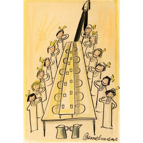 Madeline Ready for Bed By Ludwig Bemelmans Quality Print - Frame Me