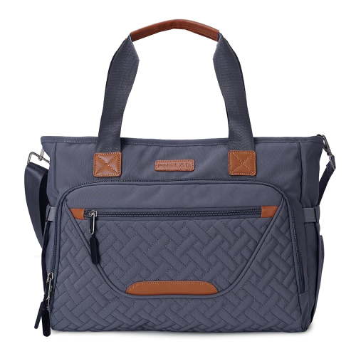 Diaper Tote Bag, Large Diaper Bag with 16 inch Laptop Compartment, Defahn Crossbody Toddler Baby Bags for Boys, Travel Black Diaper Bag