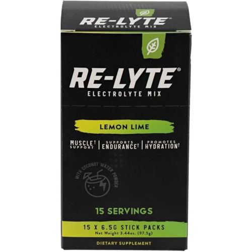 Re-Lyte Electrolyte Drink Mix Lemon Lime 15 Servings Packets 3.44 oz.