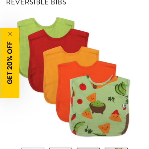 5-Pack Organic Cotton 4 in 1 Reversible Bibs | Honest Baby Clothing