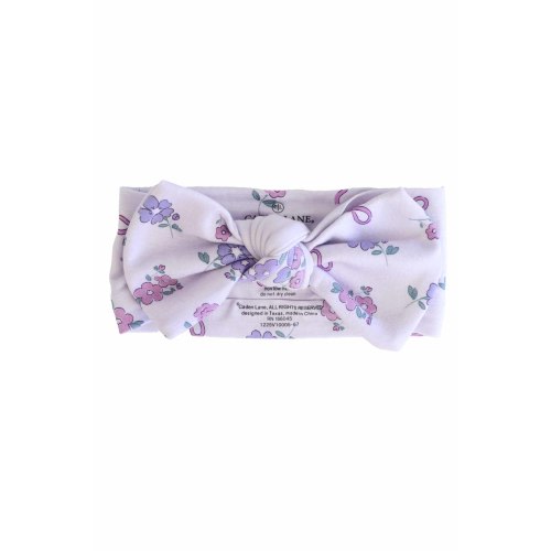 Ribbon & Roses Knit Large Bow Headwrap | Purple