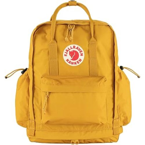 Fjällräven Kanken Outlong Backpack - Durable Travel Laptop Bag with Water Resistant Everyday Design, Ochre