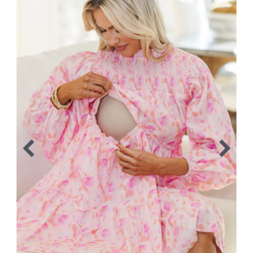 NURSING COLLECTION: Be Your Best Pink Floral Babydoll Dress
