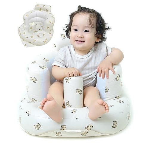 OBBOLO Inflatable Baby Seat for Babies 3 Months and Up,Inflatable Baby Chair,Blow Up Baby Chair,Baby Seats for Infants for Sitting Up