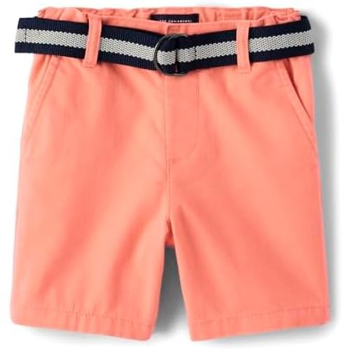 The Children's Place Baby Boys' and Toddler Twill Belted Chino Short