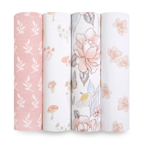 aden + anais | Earthly Organic Muslin Swaddle Blanket 4pk