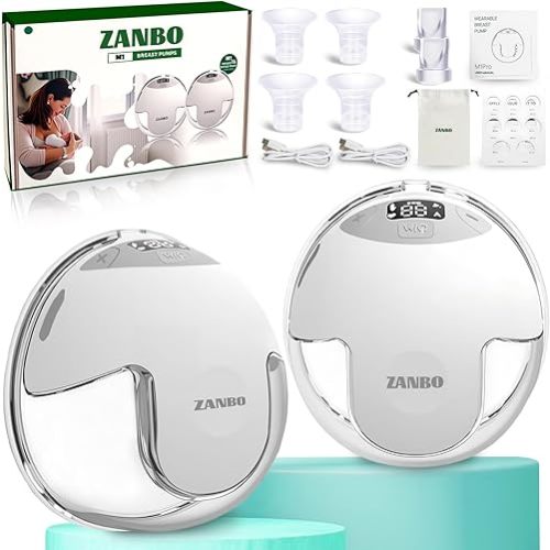Electric Breast Pump 2025 Upgrade Hands Free Breast Pump 2-Pack 32db Ultra Quiet Wearable Breastfeeding Portable with 12 Levels & 4 Modes Portable Led Display + Dual Seal Tech