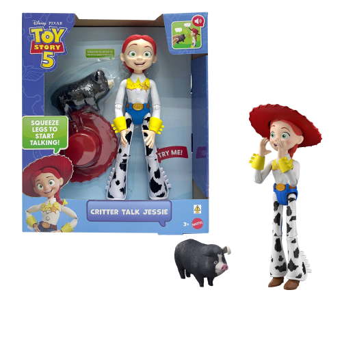 Disney and Pixar Toy Story 5 Critter Talk Jessie, 12 Inch Action Figure Toy & JD Pig, 35 Sounds