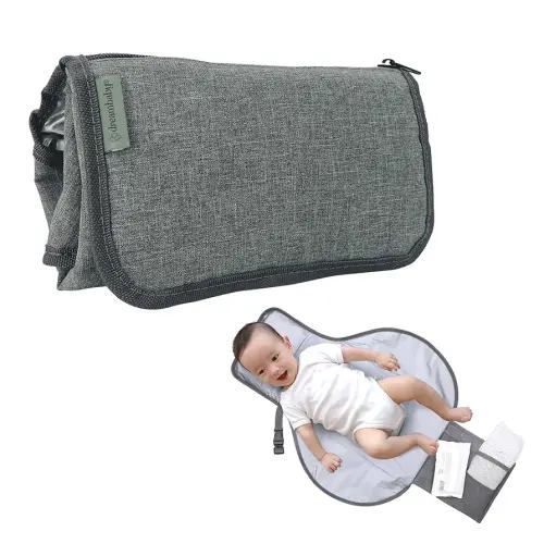 Dreambaby Fold and Go Baby Changing Pad - Portable Diaper Changing Pad - Organizer Pockets, Cushioned, Foldable Changing Mat Fits in Diaper Bag for Easy On the Go Diaper Changing Pad, Great for Travel