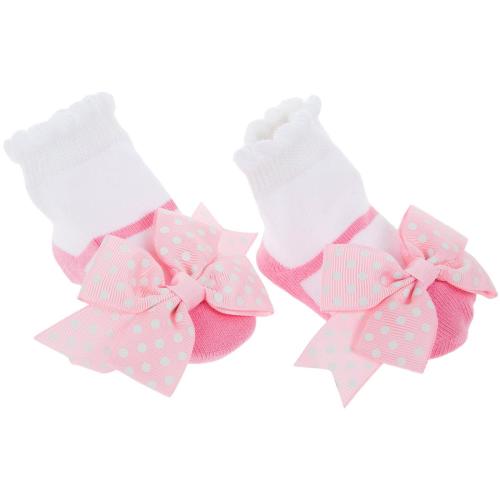 Pink Bow Infant Mary Jane Socks