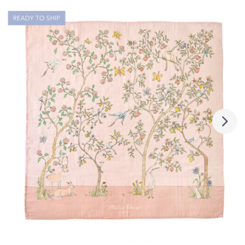 Atelier Choux Carré – In Bloom Pink Swaddle | Caitlin Wilson