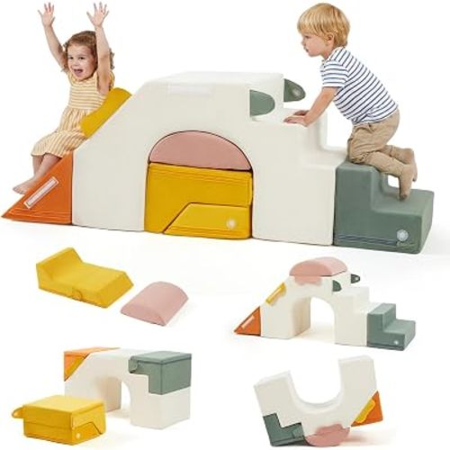 Baby Foam Climbing Blocks, Indoor Playground Climbing Toys, Kids Crawl Activity Play Set, Boosts Motor Skills & Color Coordination, Development Ideal Gift for Kids