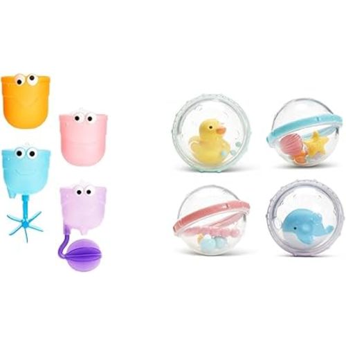 Munchkin® Falls™ Baby and Toddler Bath Toy & Float & Play Bubbles™ Baby and Toddler Bath Toy, 4 Count