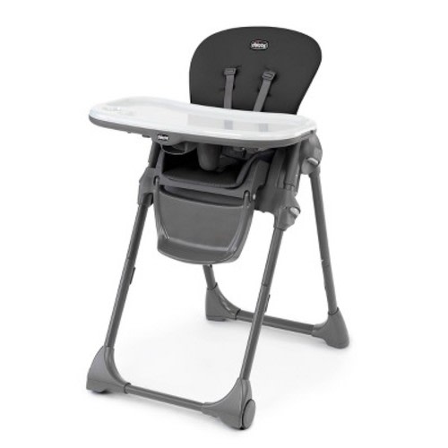 Chicco Polly Compact Fold Easy-Clean Highchair, Color: Black