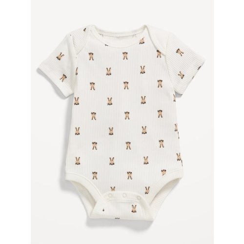 Short-Sleeve Ribbed Bodysuit for Baby
