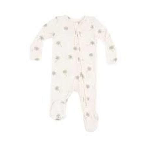 2 Way Zipper Footie - Palm Trees