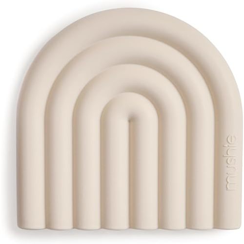 mushie Silicone Baby Teether Toy | Rainbow (Shifting Sand)