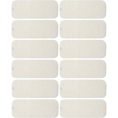 Babygoal Cloth Diaper Inserts 12pcs,4 Layers Rayon from Bamboo Inserts for Cloth Diapers and Cloth Diapers Covers,12MB